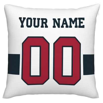 Custom H.Texans Pillow Decorative Throw Pillow Case - Print Personalized Football Team Fans Name & Number Birthday Gift Football Pillows