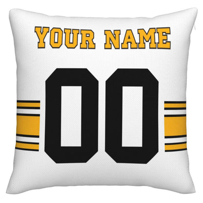 Custom Pittsburgh Steelers Pillow Decorative Throw Pillow Case - Print Personalized Football Team Fans Name & Number Birthday Gift Football Pillows