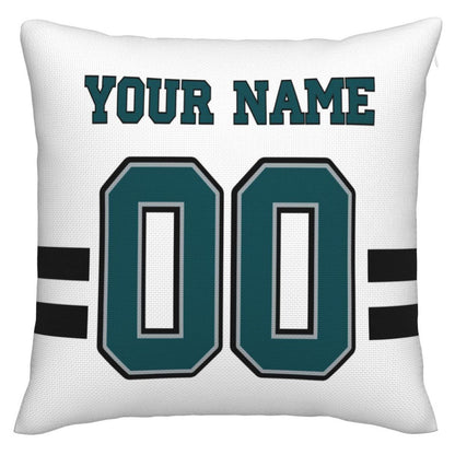 Custom Philadelphia Eagles Pillow Decorative Throw Pillow Case - Print Personalized Football Team Fans Name & Number Birthday Gift Football Pillows