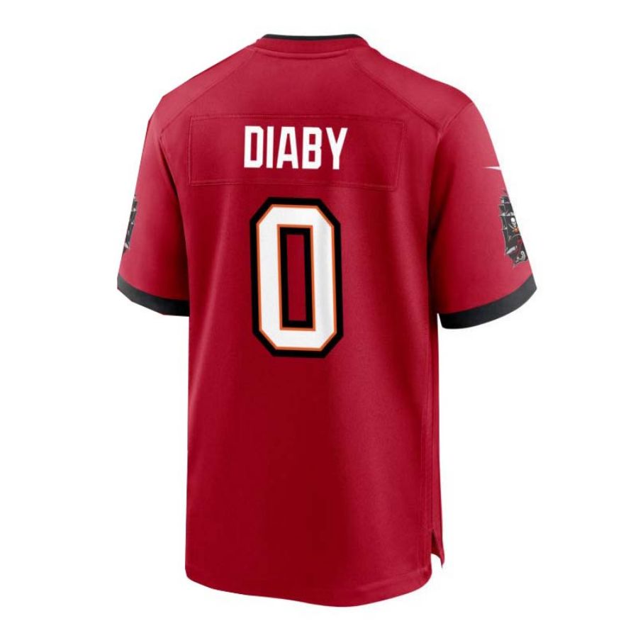 TB.Buccaneers #0 Yaya Diaby Red Game Jersey Stitched American Football Jerseys