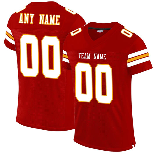 Custom  Kansas CityChiefs Football Jerseys for Men Women Youth Design Red Stitched Name And Number Christmas Birthday Gift