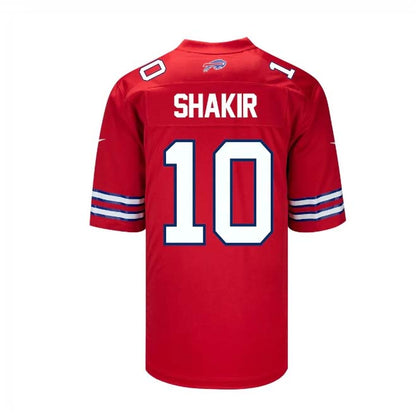 Buffalo  Bills #10 Khalil Shakir Game Jersey - Red Football Jerseys