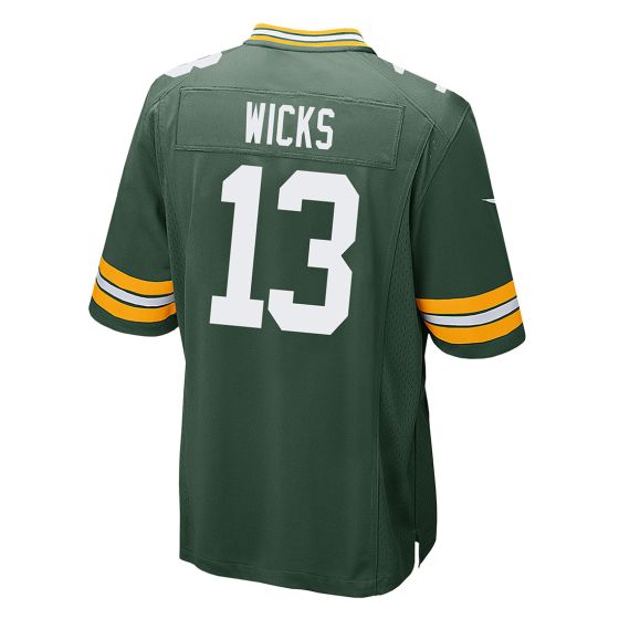 Green Bay PackersPackers #13 Dontayvion Wicks Green Game Stitched American Football Jerseys