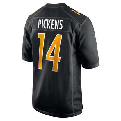 Pittsburgh Steelers #14 George Pickens Replica Carbon Black Stitched American Football Jerseys