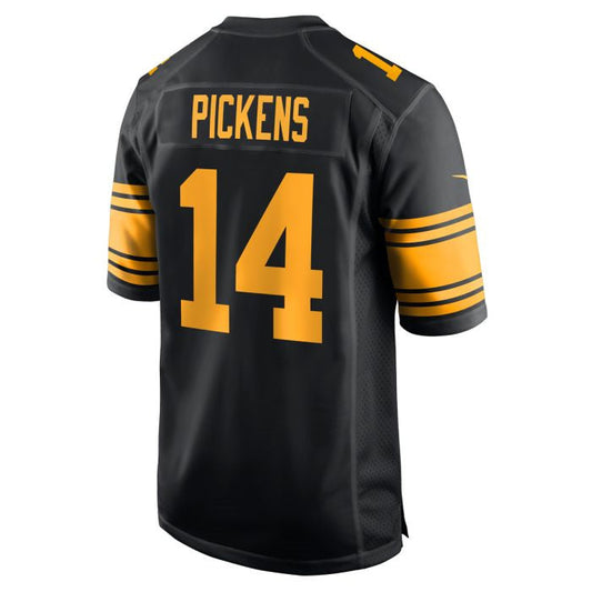 Pittsburgh Steelers #14 George Pickens Replica Color Rush Black Stitched American Football Jerseys