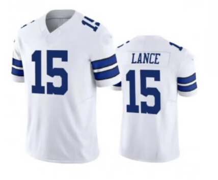 Dallas Cowboys #15 Trey Lance White 2023 F.U.S.E.Limited  Stitched Football Jersey