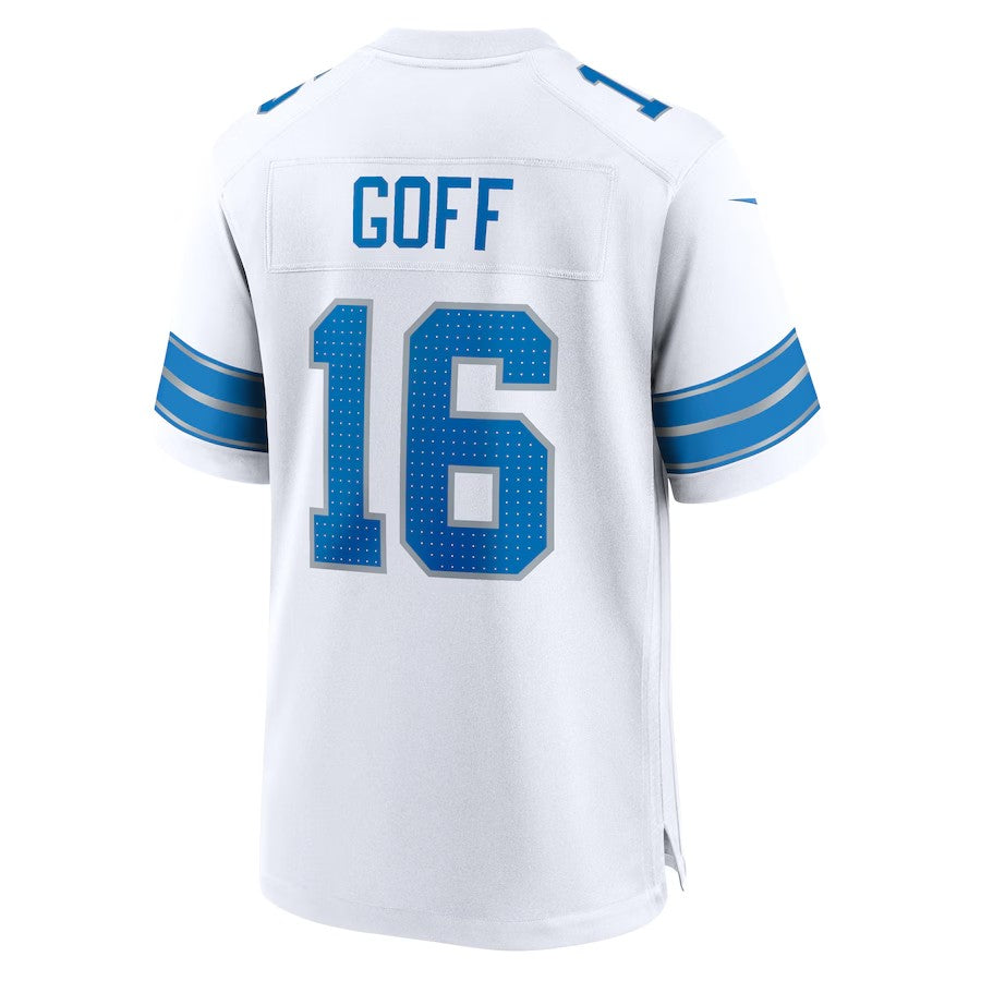 Detroit Lions #16 Jared Goff White 2nd Alternate Game Jersey American Football Jerseys