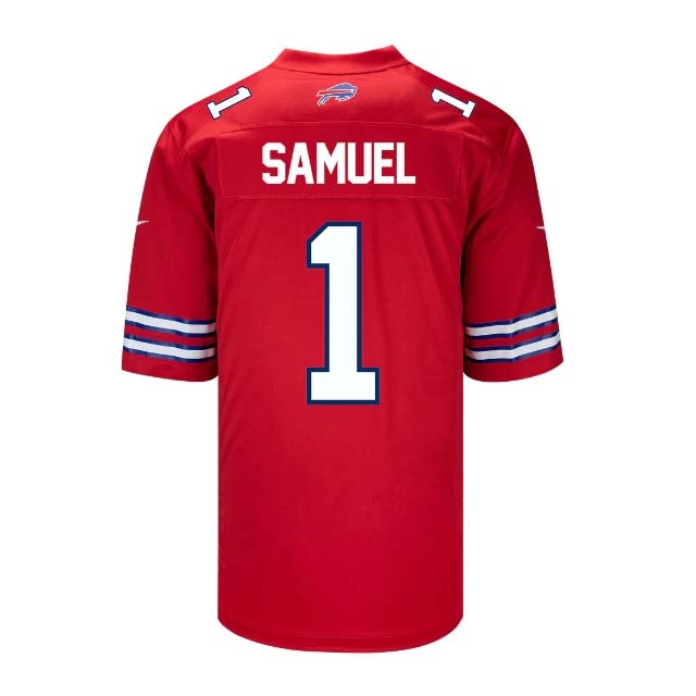 Buffalo  Bills #1 Curtis Samuel Game Jersey - Red Football Jerseys