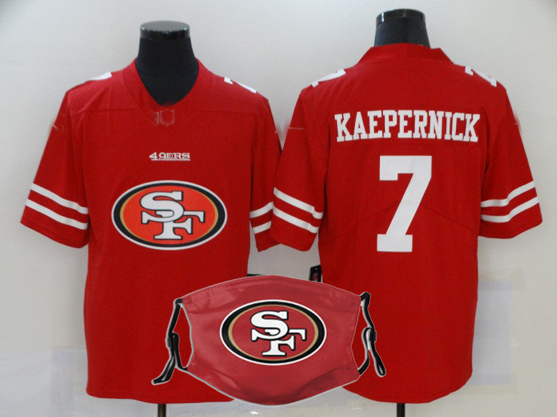 Stitched American San Francisco 49ers #7 Colin Kaepernick Personalize Design Face Mask