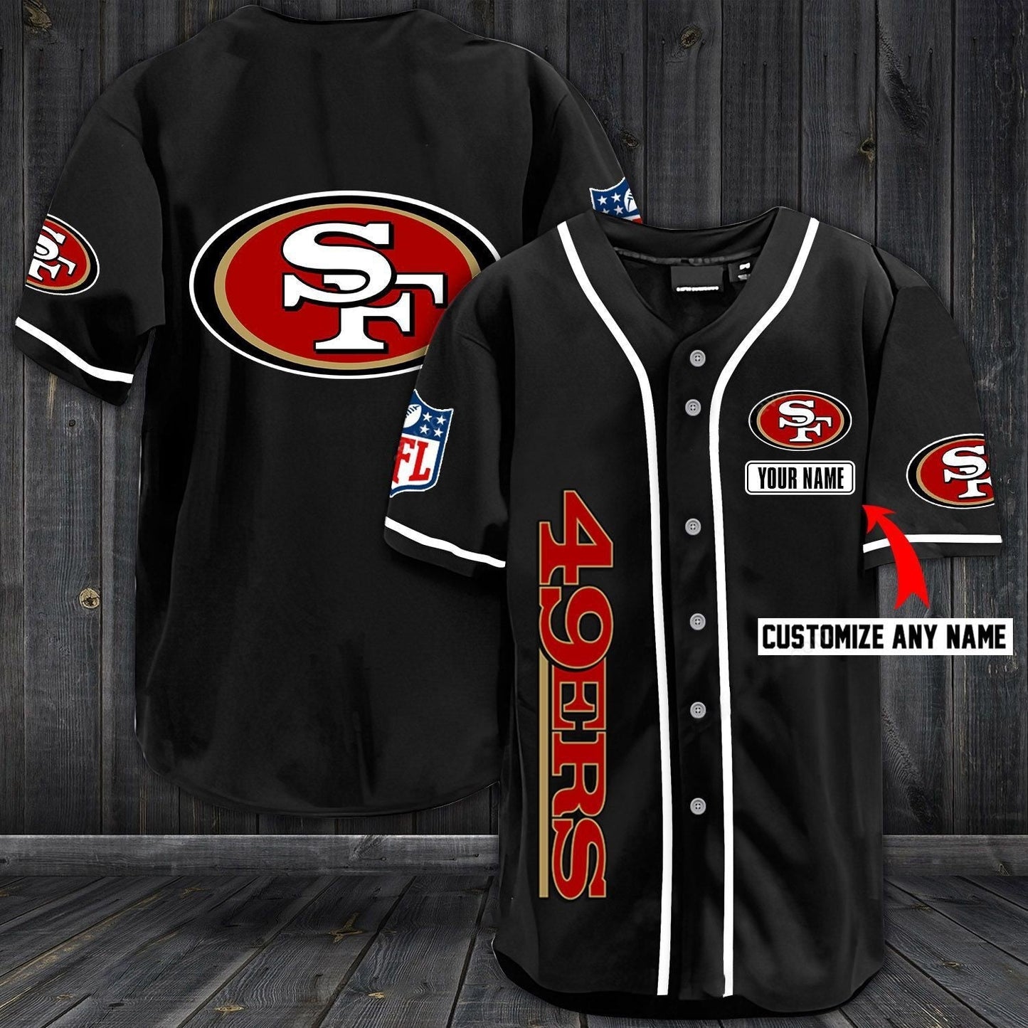 Football T-Shirts San Francisco 49ers Baseball Customized Jersey