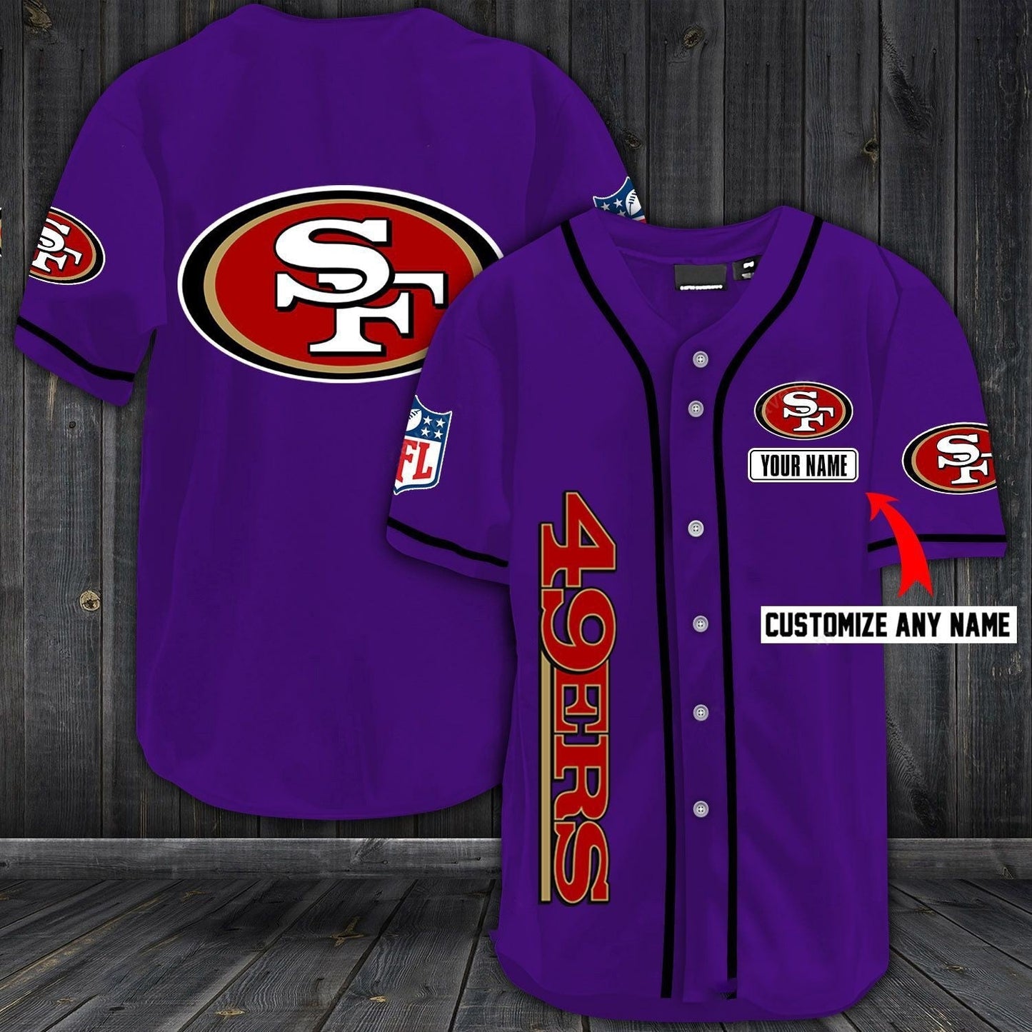 Football T-Shirts San Francisco 49ers Baseball Customized Jersey