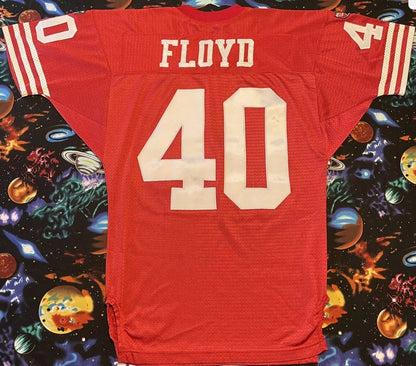 San Francisco 49ers #40 William Floyd Red Vintage Wilson Pro Line Stitched American Football Jerseys