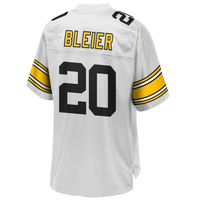 Pittsburgh Steelers #20 Rocky Bleier Pro Line Replica Away White Stitched American Football Jerseys