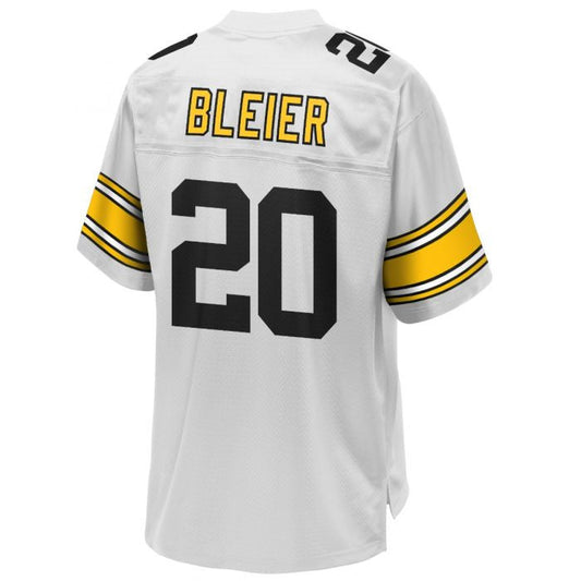 Pittsburgh Steelers #20 Rocky Bleier Pro Line Replica Away White Stitched American Football Jerseys