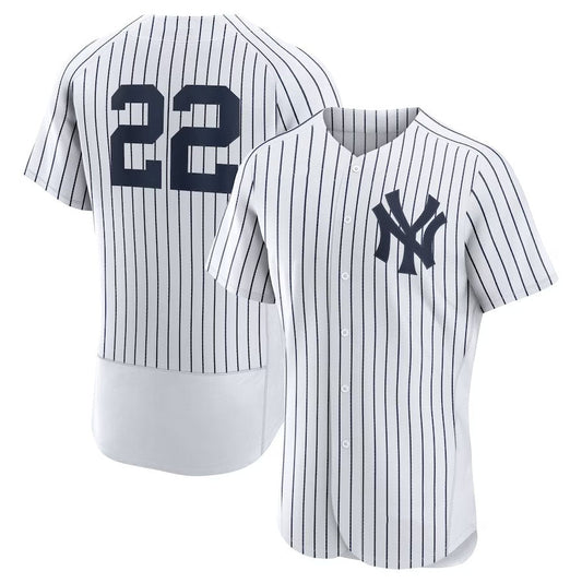 New York Yankees #22 Juan Soto Home Authentic Player Jersey – White Stitches Baseball Jerseys