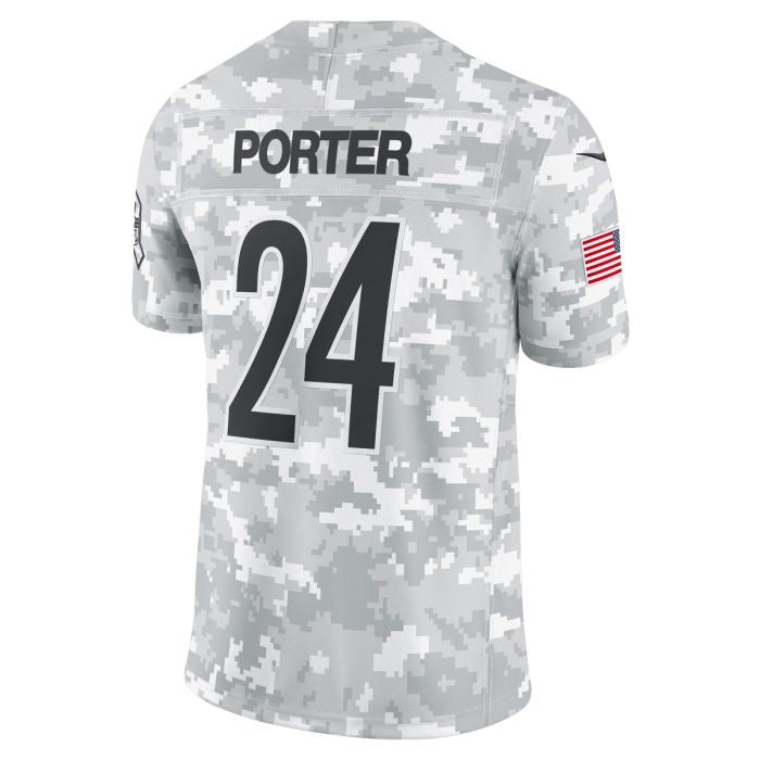 Pittsburgh Steelers #24 Joey Porter Jr. Arctic Camo 2024 Salute to Service Limited Stitched American Football Jerseys