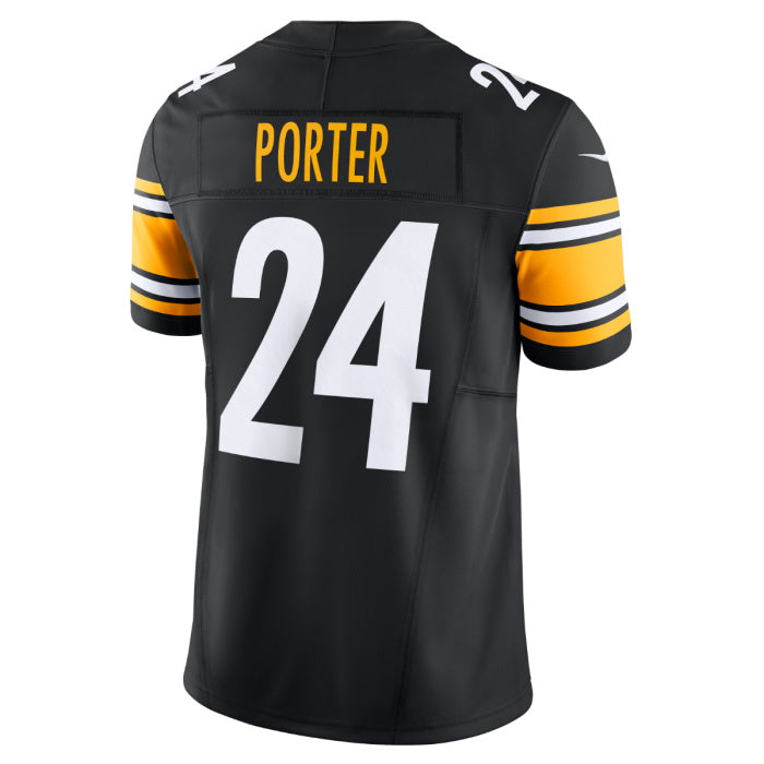 Pittsburgh Steelers #24 Joey Porter Jr. Vapor F.U.S.E. Limited Home Black Stitched American Football Jerseys