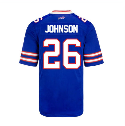 Buffalo  Bills #26 Ty Johnson Game Jersey - Royal Stitched American Football Jerseys