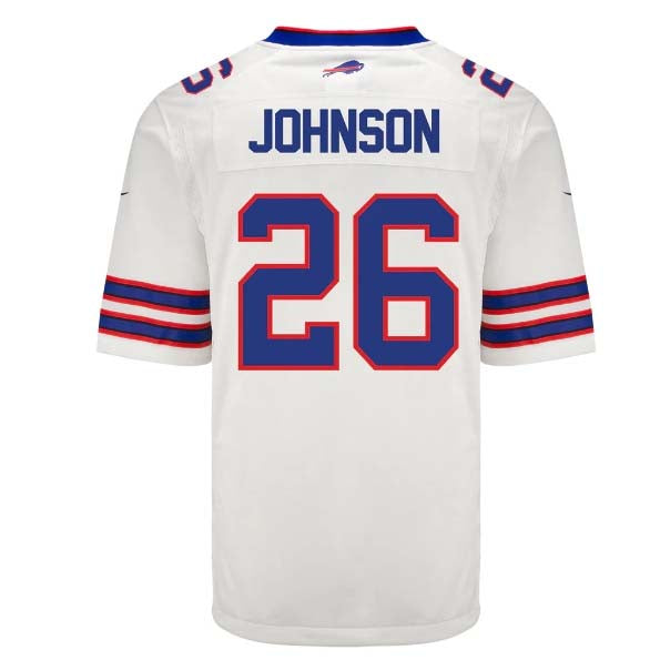 Buffalo  Bills #26 Ty Johnson Game Jersey - White Stitched American Football Jerseys