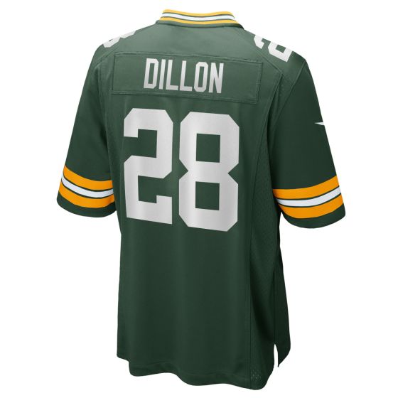 Green Bay PackersPackers #28 A.J. Dillon Green Game Stitched American Football Jerseys