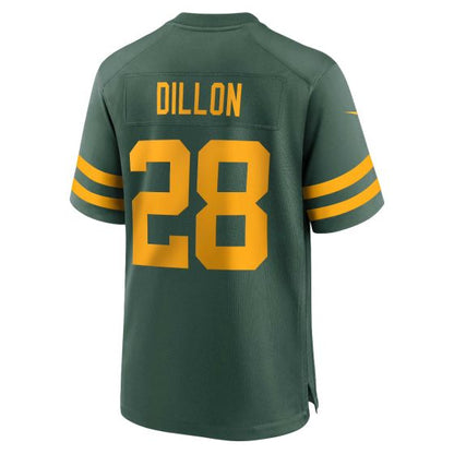 Green Bay PackersPackers #28 A.J. Dillon 50s Green Classic Game Stitched American Football Jerseys