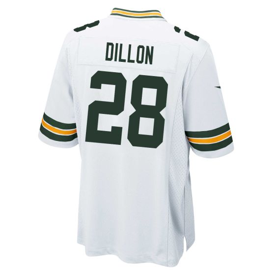 Green Bay PackersPackers #28 A.J.Dillon White Game Stitched American Football Jerseys