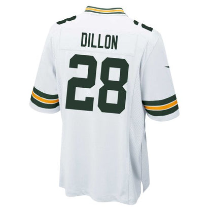 Green Bay PackersPackers #28 A.J.Dillon White Game Stitched American Football Jerseys