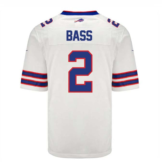 Buffalo  Bills #2 Tyler Bass Game Jersey - White Football Jerseys