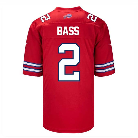 Buffalo  Bills #2 Tyler Bass Game Jersey - Red Football Jerseys