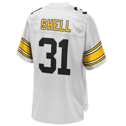 Pittsburgh Steelers #31 Donnie Shell Pro Line Replica Away White Stitched American Football Jerseys