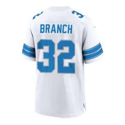 Detroit Lions #32 Brian Branch White 2nd Alternate Game Jersey American Football Jerseys