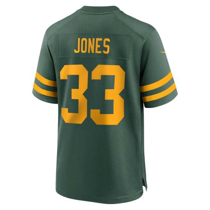 Green Bay PackersPackers #33 Aaron Jones 50s Green Classic Game Stitched American Football Jerseys