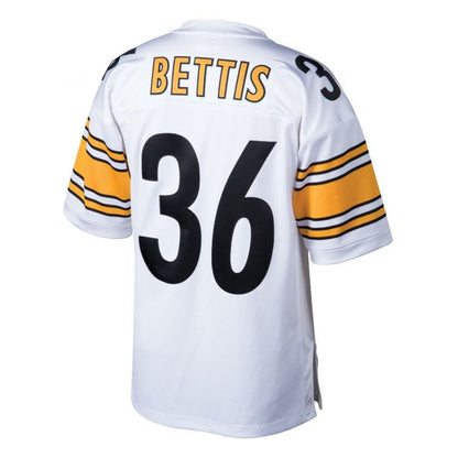 Pittsburgh Steelers #36 Jerome Bettis White Mitchell & Ness Authentic Super Bowl Stitched American Football Jerseys