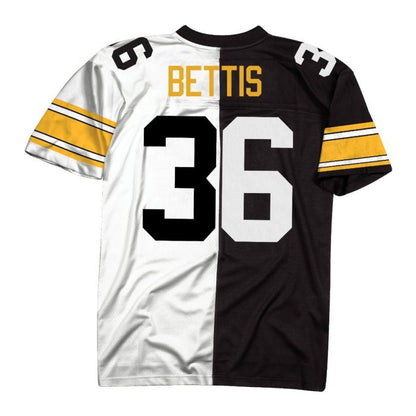 Pittsburgh Steelers #36 Jerome Bettis White/Black Mitchell & Ness Replica Limited Split Stitched American Football Jerseys