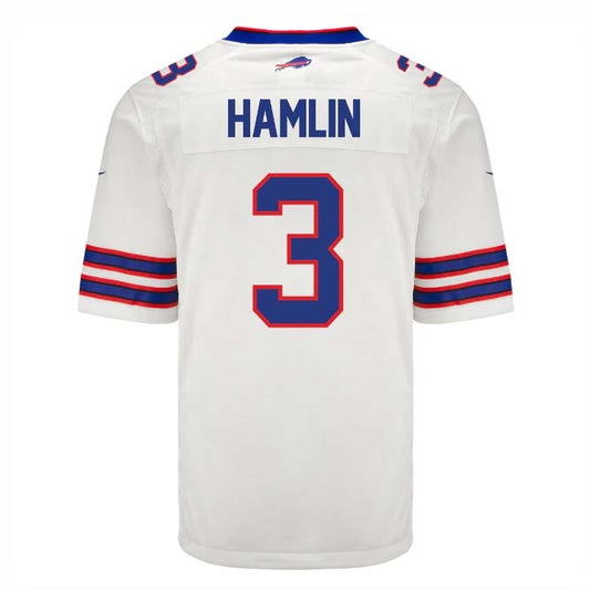 Buffalo  Bills #3 Damar Hamlin Game Jersey - White Football Jerseys