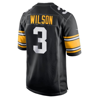 Pittsburgh Steelers #3 Russell Wilson Replica Throwback Stitched American Football Jerseys