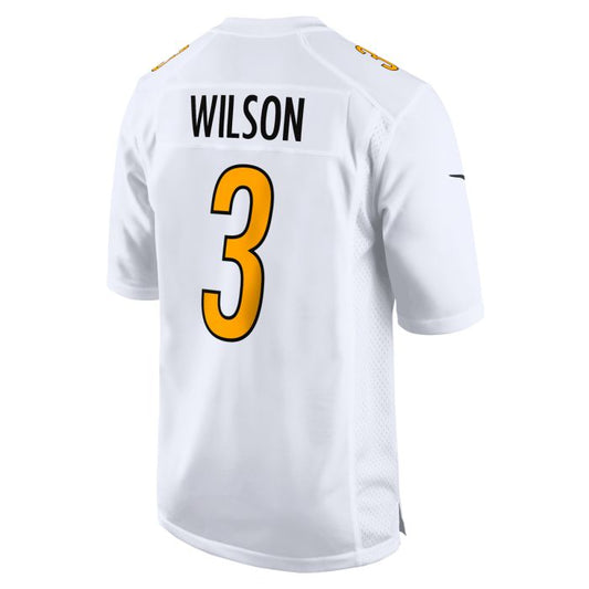 Pittsburgh Steelers #3 Russell Wilson White Replica Tundra Throwback Stitched American Football Jerseys