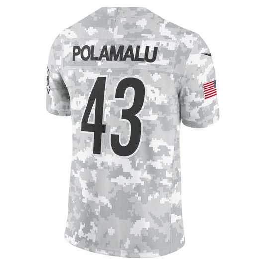 Pittsburgh Steelers #43 Troy Polamalu Vapor F.U.S.E Limited Salute to Service Stitched American Football Jerseys