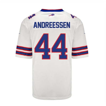 Buffalo  Bills #44 Joe Andreessen Game Jersey - White Stitched American Football Jerseys