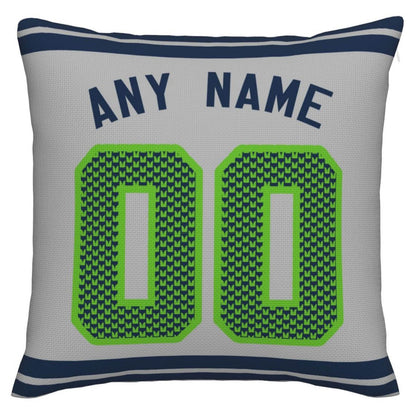 Custom S.Seahawks Pillow Decorative Throw Pillow Case - Print Personalized Football Team Fans Name & Number Birthday Gift Football Pillows