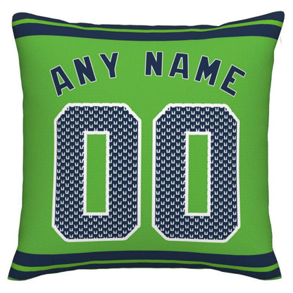 Custom S.Seahawks Pillow Decorative Throw Pillow Case - Print Personalized Football Team Fans Name & Number Birthday Gift Football Pillows