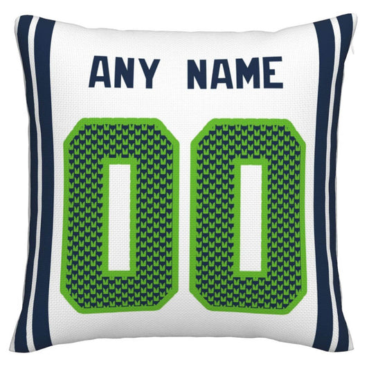 Custom S.Seahawks Pillow Decorative Throw Pillow Case - Print Personalized Football Team Fans Name & Number Birthday Gift Football Pillows