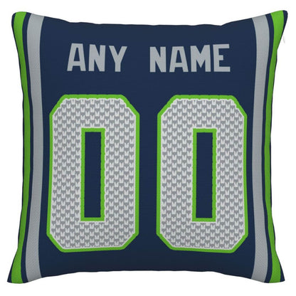 Custom S.Seahawks Pillow Decorative Throw Pillow Case - Print Personalized Football Team Fans Name & Number Birthday Gift Football Pillows