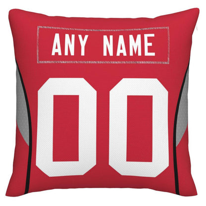 Custom San Francisco 49ers Pillow Decorative Throw Pillow Case - Print Personalized Football Team Fans Name & Number Birthday Gift Football Pillows