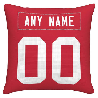 Custom San Francisco 49ers Pillow Decorative Throw Pillow Case - Print Personalized Football Team Fans Name & Number Birthday Gift Football Pillows