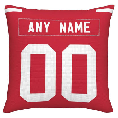 Custom San Francisco 49ers Pillow Decorative Throw Pillow Case - Print Personalized Football Team Fans Name & Number Birthday Gift Football Pillows