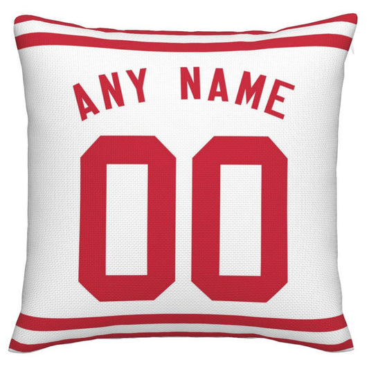 Custom San Francisco 49ers Pillow Decorative Throw Pillow Case - Print Personalized Football Team Fans Name & Number Birthday Gift Football Pillows