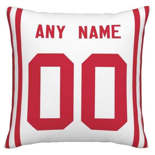 Custom San Francisco 49ers Pillow Decorative Throw Pillow Case - Print Personalized Football Team Fans Name & Number Birthday Gift Football Pillows