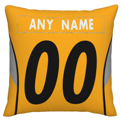 Custom Pittsburgh Steelers Pillow Decorative Throw Pillow Case - Print Personalized Football Team Fans Name & Number Birthday Gift Football Pillows