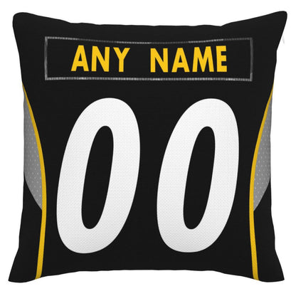 Custom Pittsburgh Steelers Pillow Decorative Throw Pillow Case - Print Personalized Football Team Fans Name & Number Birthday Gift Football Pillows